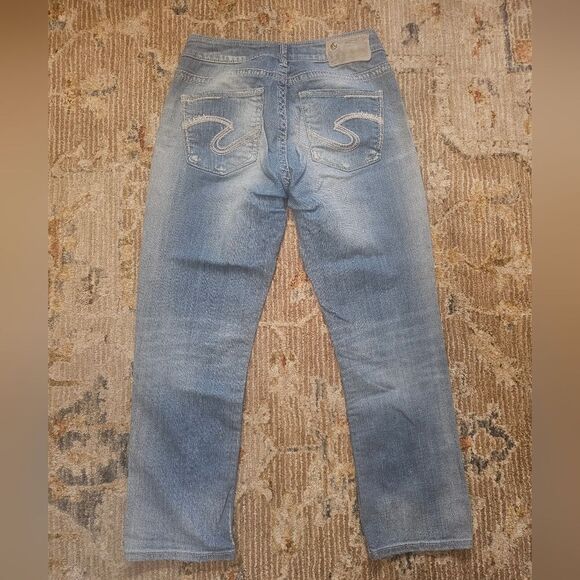 Silver Skui high capri sz 27 with 22.5" inseam,  excellent condition - Picture 1 of 6